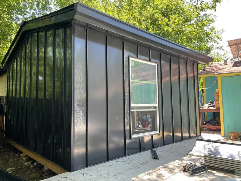 Black standing seam metal wall panels for Metal Roof Installation in New Gloucester